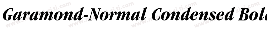 Garamond-Normal Condensed Bold Italic字体转换